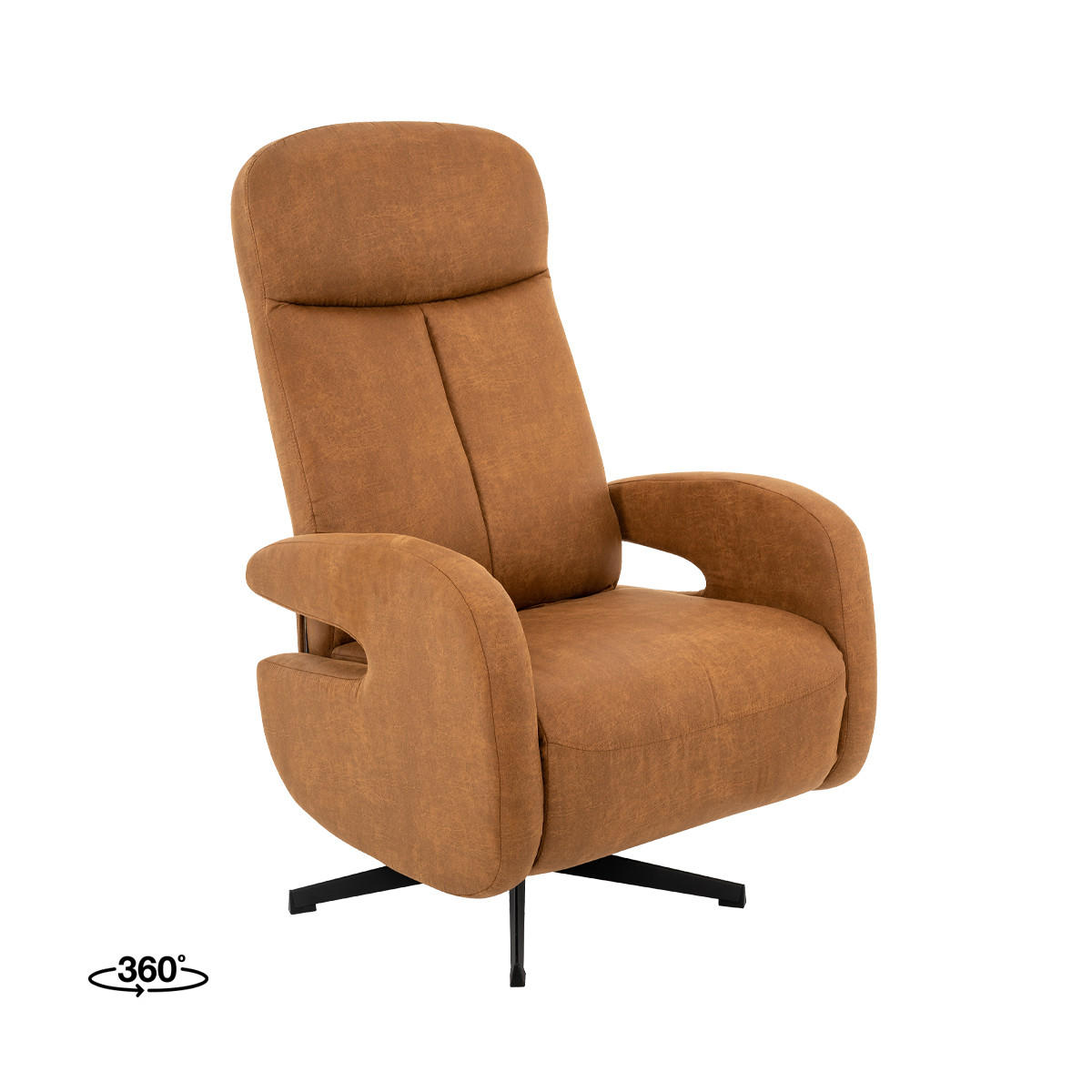 SESSEL Esbjerg - Orange - 90/110/95 cm - Orange, Textil (90/95/110cm) - LABEL51
