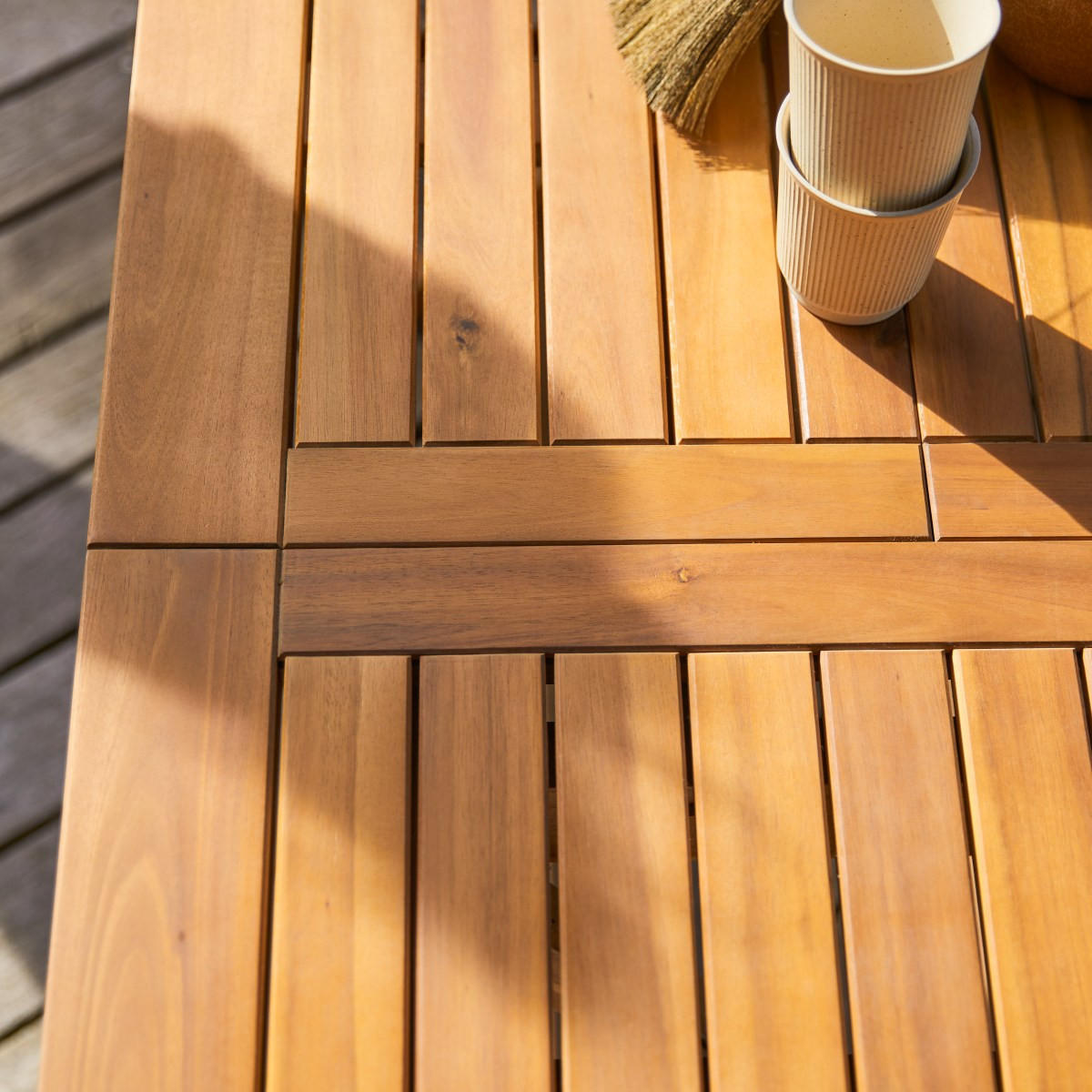 GARTENMÖBEL-SET 3-tlg Capri Braun aus Akazie - Braun, Holz - Tikamoon