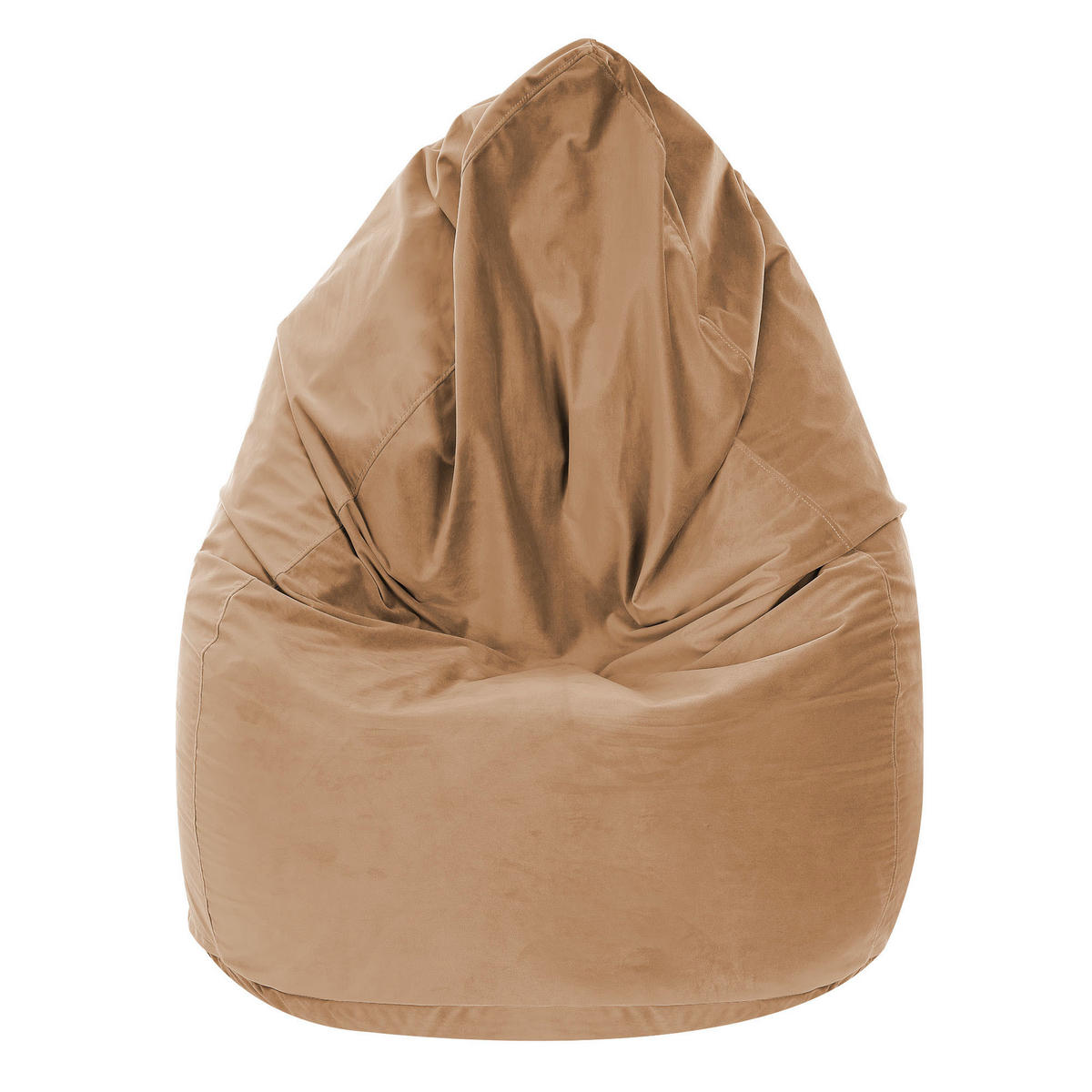 SITZSACK Samtstoff Dark Shadow M - Dunkelgrau, Textil (80/120/80cm) - Dreamroots
