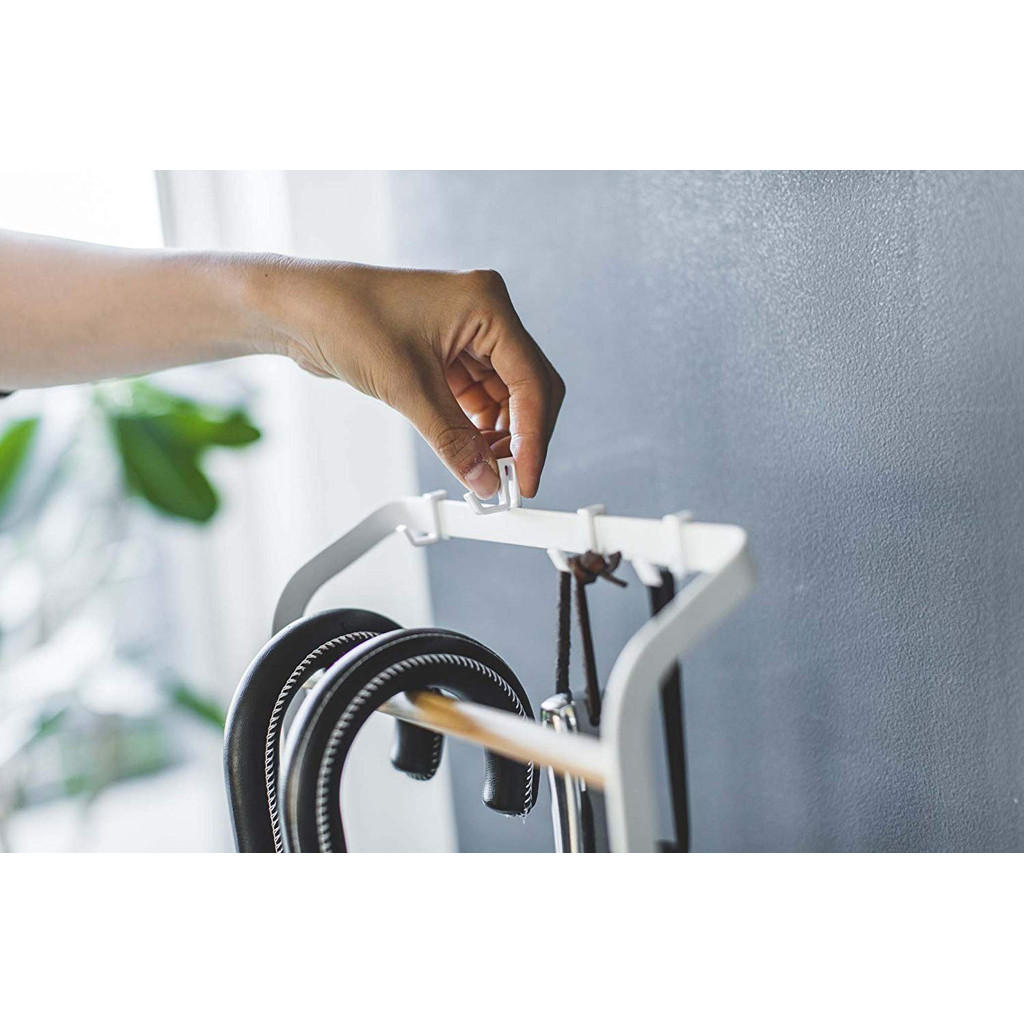 Thumbnail - Yamazaki Schirmständer, Weiß, Metall, Echtholz,Buche, 25x105x15 cm, Garderobe, Schirmständer