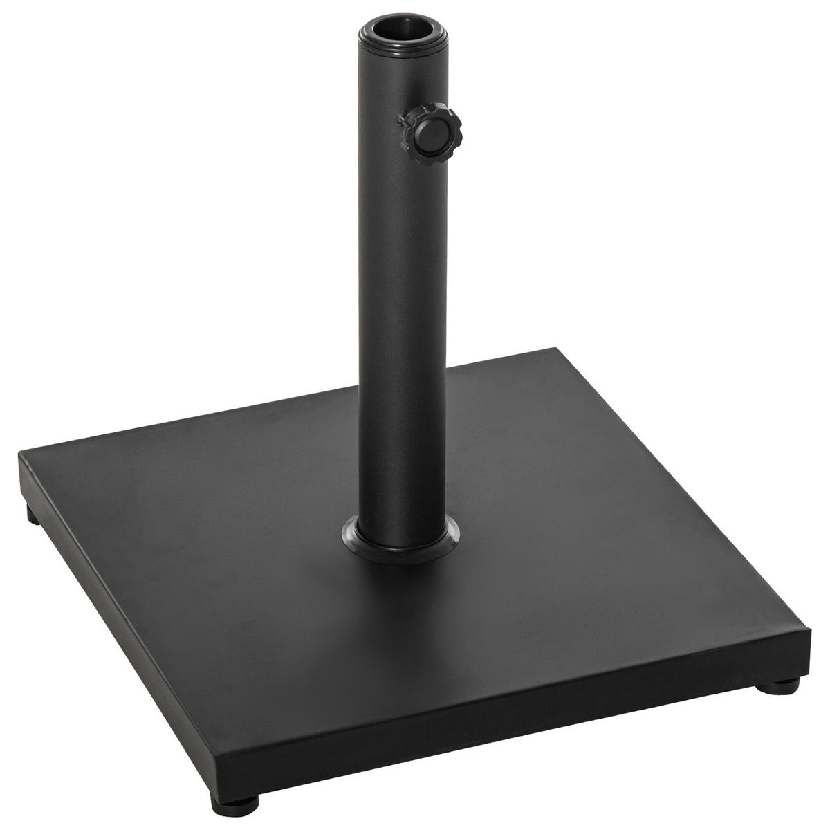 SONNENSCHIRMSTÄNDER Schwarz 40/40/43 cm - Schwarz, Metall (40/40cm) - PANGIVO