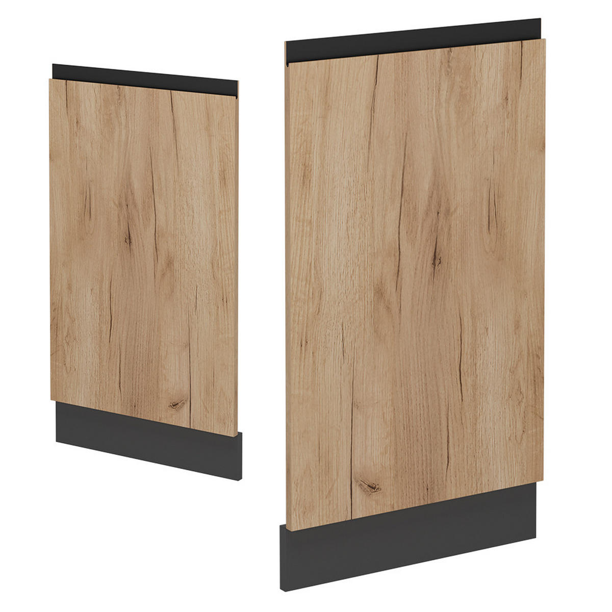 ČELNÍ PANEL MYČKY R-Line Zlatý mocný dub - medově dubová/antracitová, kompozitní dřevo (45/81.8/1.6cm) - Vicco