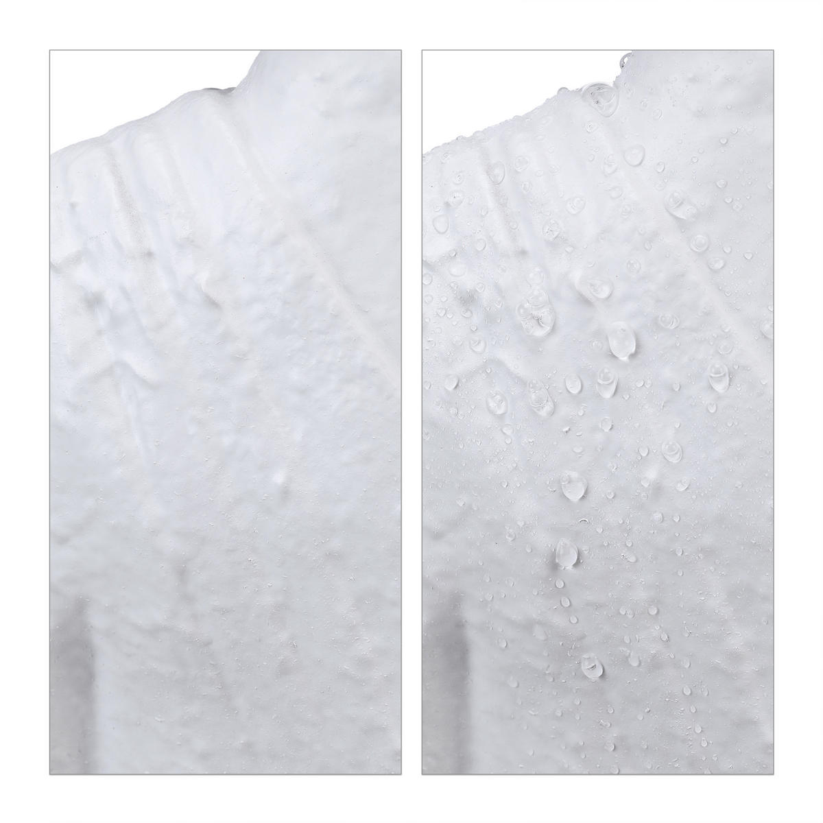 BUDDHA Figur - Weiß, Kunststoff (19.5/30/12cm) - Relaxdays