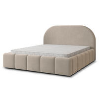 POLSTERBETT FLUSSO 180x200 cm mit Bettkästen - Beige - Beige, Holz (180/200cm) - MASSENO