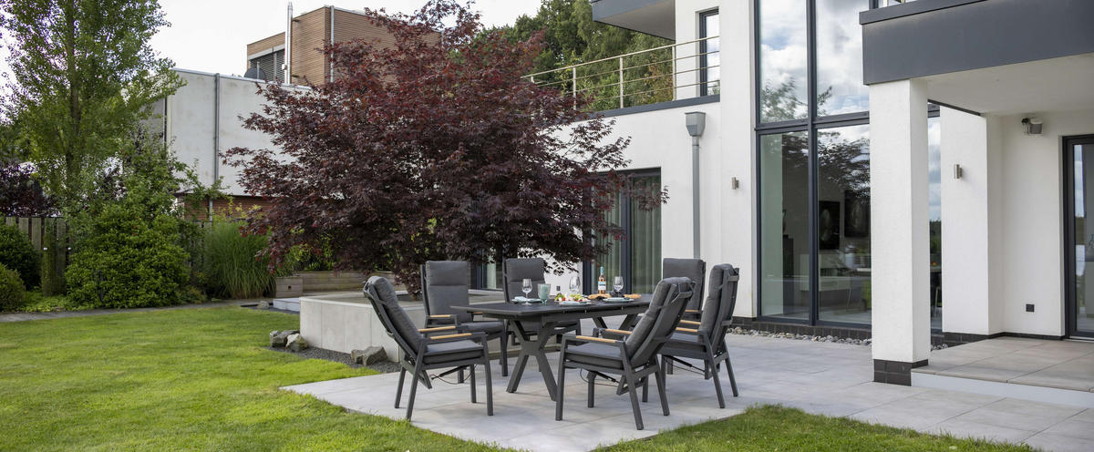 GARTENTISCH Granada ausziehbar - Grau, Metall (210/90/76cm) - Mr. Deko