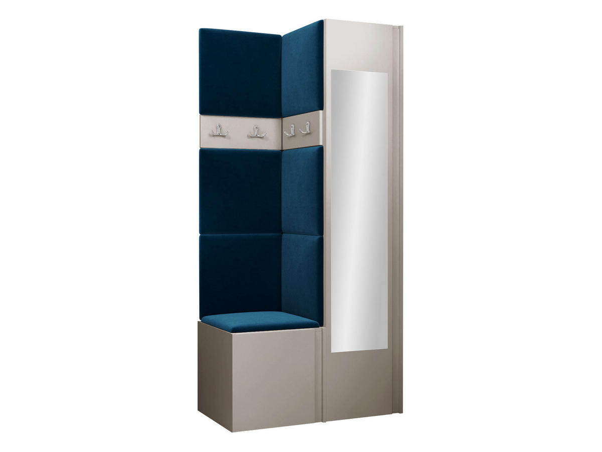 GARDEROBEN-SET Orion XXV - Kaschmir/Blau, Holzwerkstoff/Kunststoff (82/186/46cm) - MIRJAN24