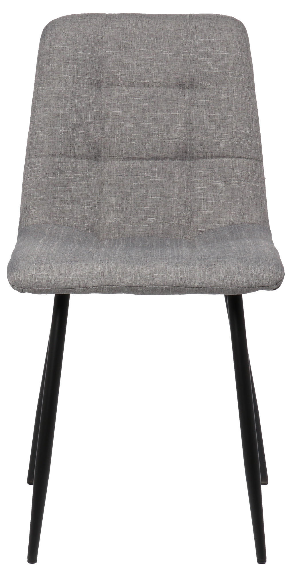 ESSZIMMERSTUHL Till Stoff, Gestell Metall matt Schwarz Grau - Schwarz/Grau, Textil/Metall (45/88/52cm) - TPFLiving