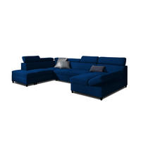 WOHNLANDSCHAFT Schlafsofa Anton - Dunkelblau, Holzwerkstoff/Textil (342/96/205cm) - Fun Möbel