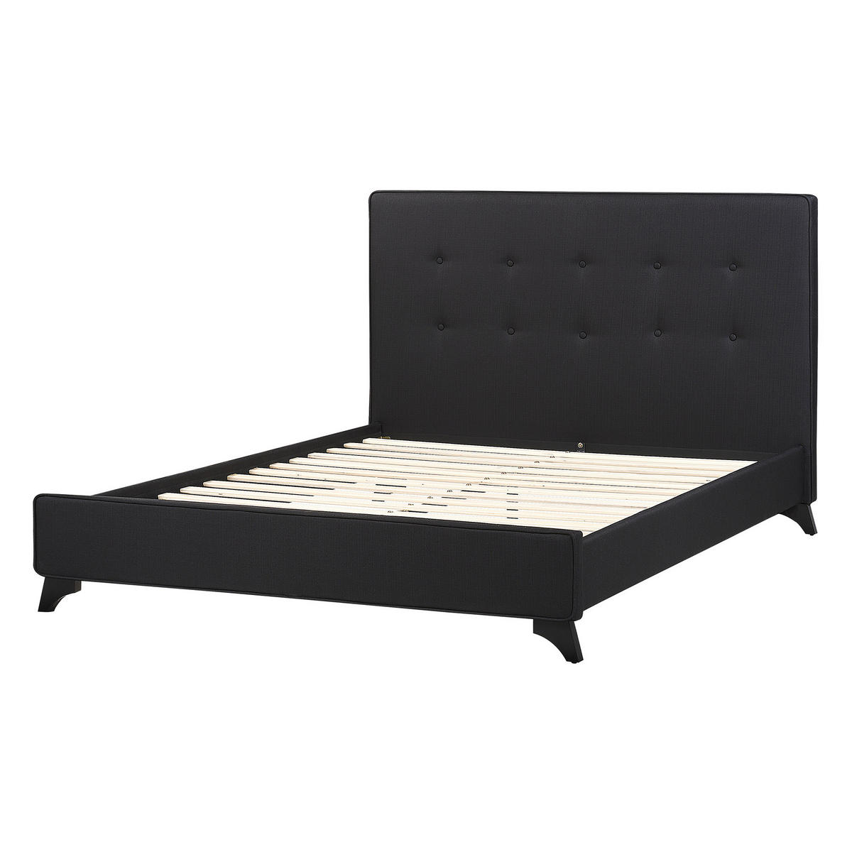POLSTERBETT 140/200cm Schwarz Ambassador - Schwarz, Textil (140/200cm) - Beliani