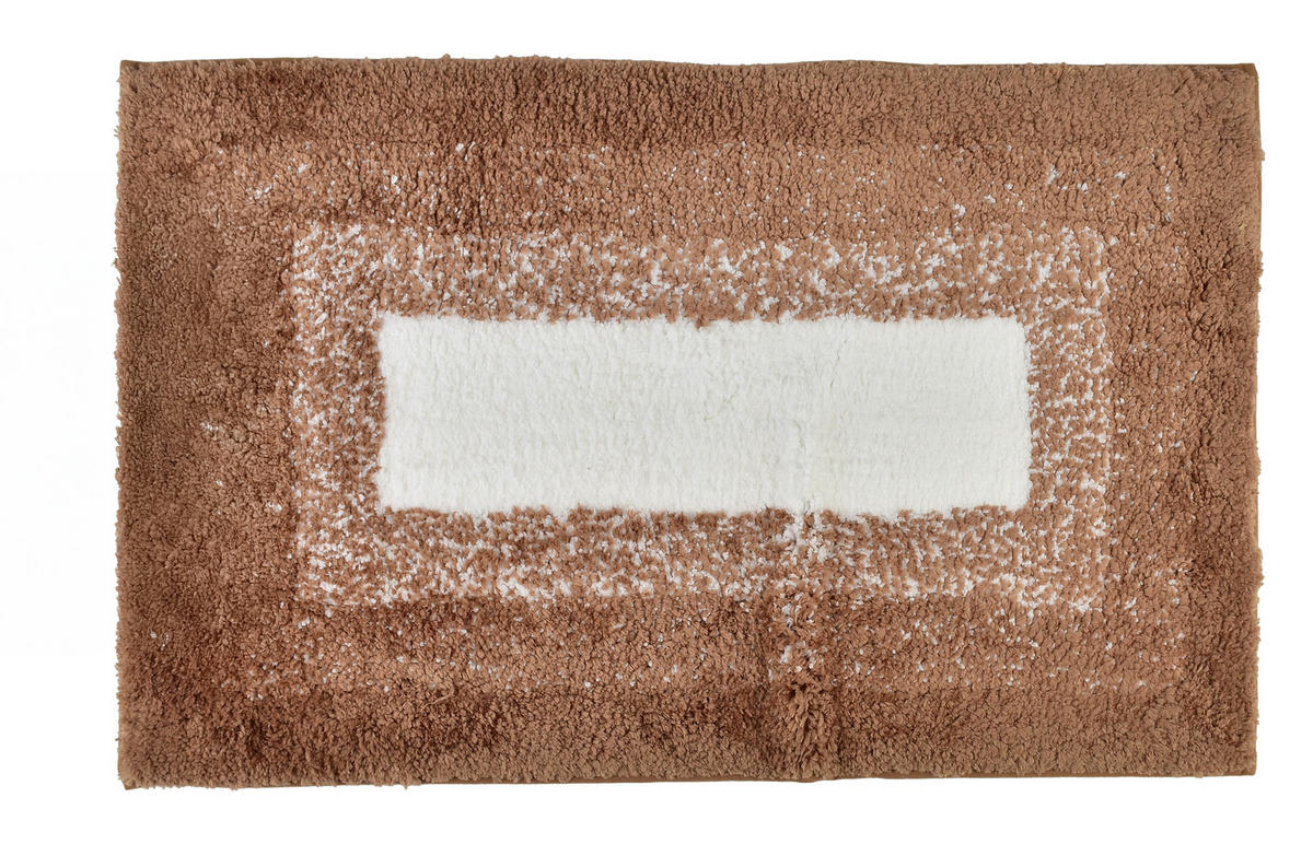BADTEPPICH Zac Braun 80/50/2 cm Textilien - Braun, Textil (50/80cm) - Mondex