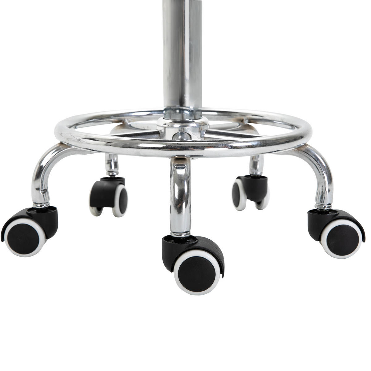 BÜROHOCKER DE-18027 höhenverstellbar 50-64 cm, gepolstert Schwarz - Schwarz, Metall (42/64/42cm) - ComfortXL
