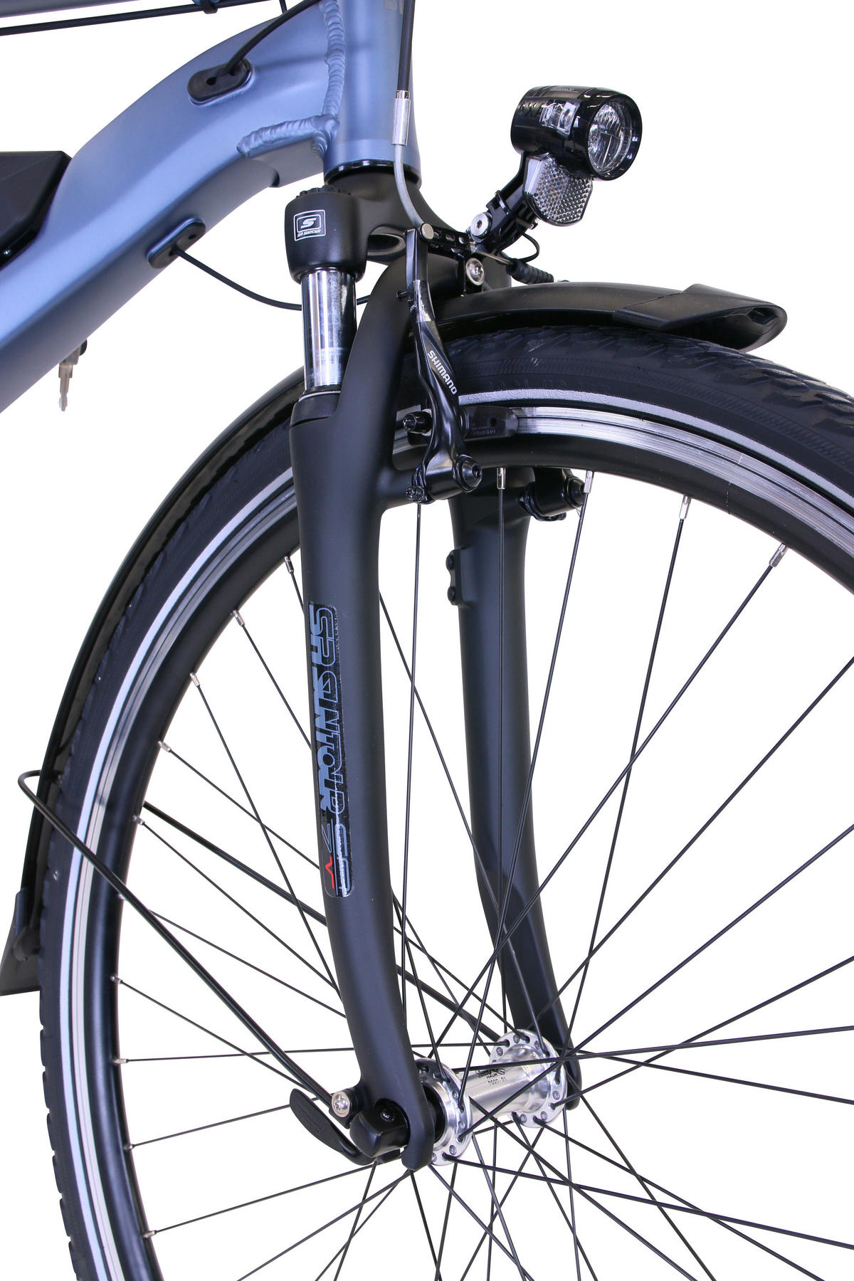 E-TREKKING Bafang Gent E-Bike Blau 28 Zoll Gr:50 - Blau, Metall (50cm) - Hawk Bikes