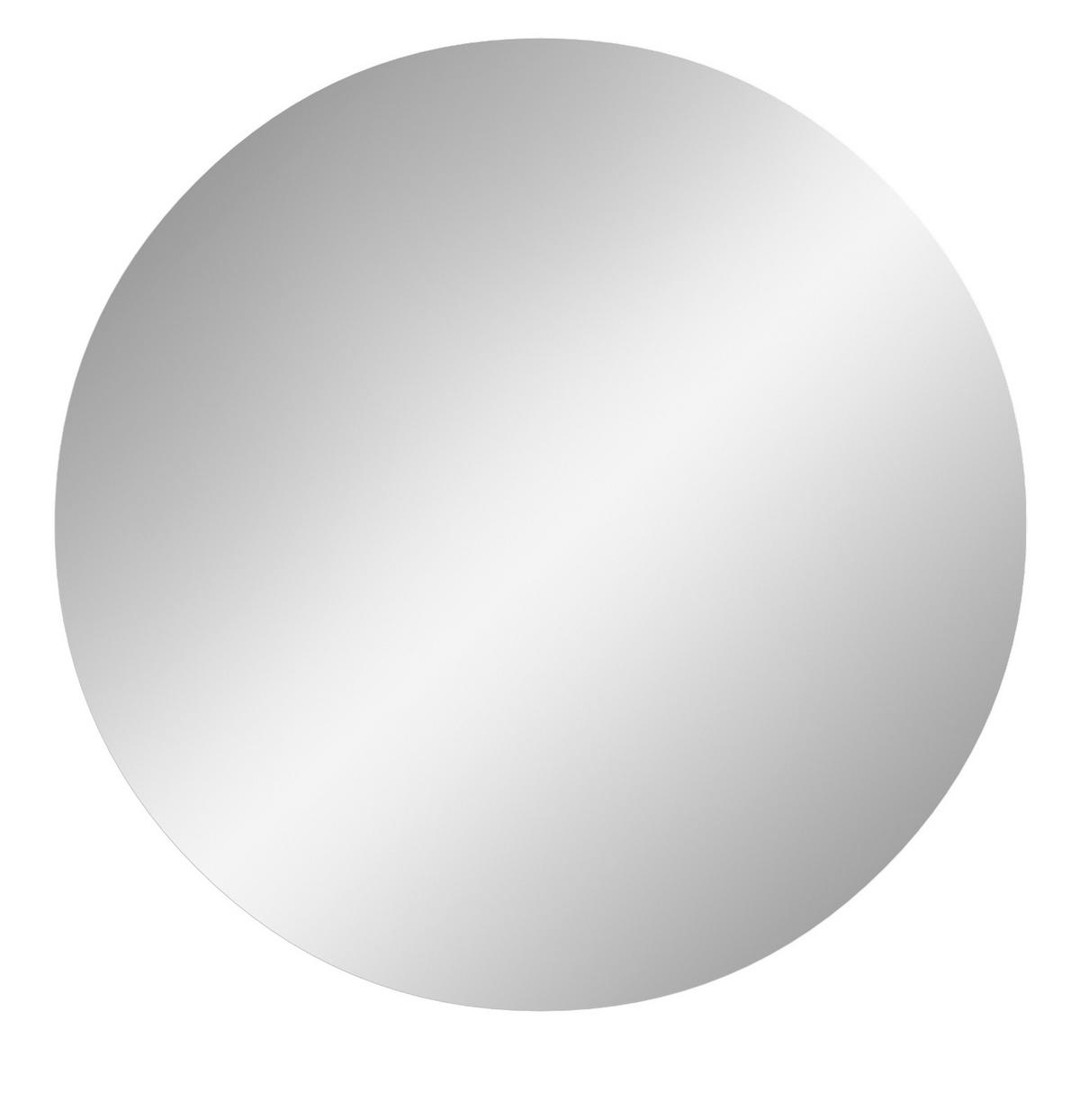 SPIEGELSCHRANK weiß 70 cm, Badschrank rund mit Soft-Close - Weiß, Glas/Holzwerkstoff (70/70/18cm) - Inn.Furn