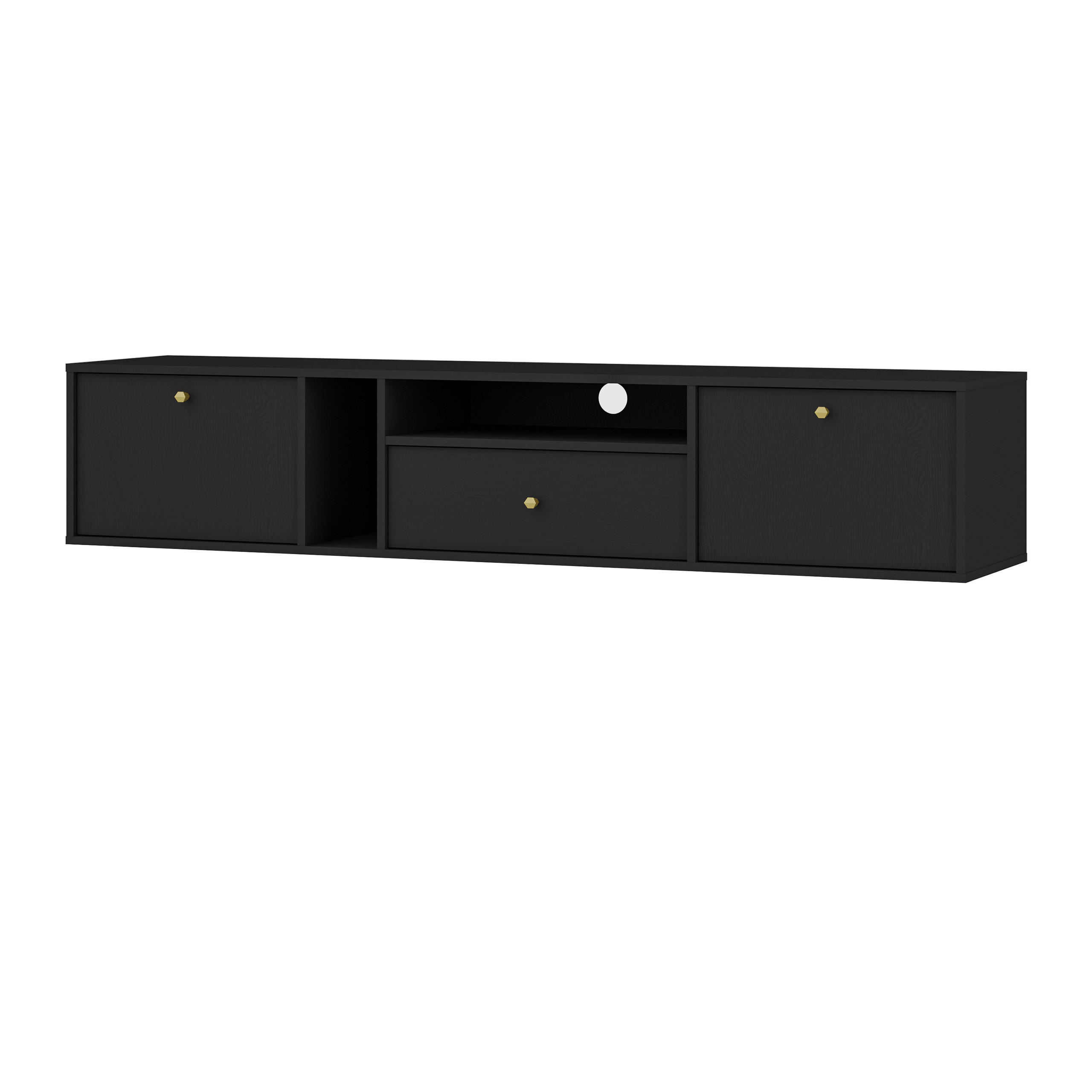 Masseno Lowboard Graphit 180x35x40.8 cm