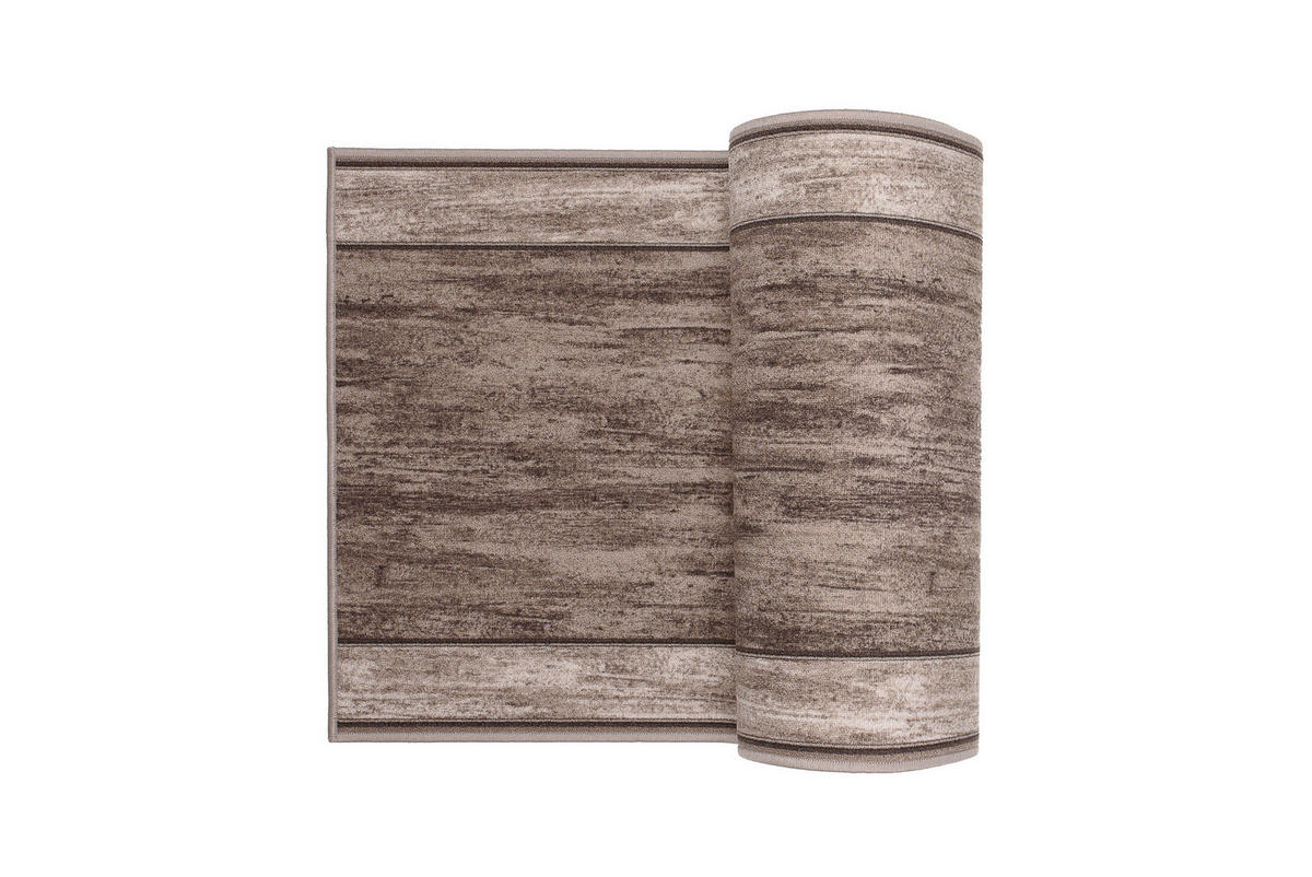 TEPPICHLÄUFER Anti-Rutsch Taupe rutschfest Gummiunterlage 80/300 cm - Taupe, Textil (80/300cm) - Tapiso