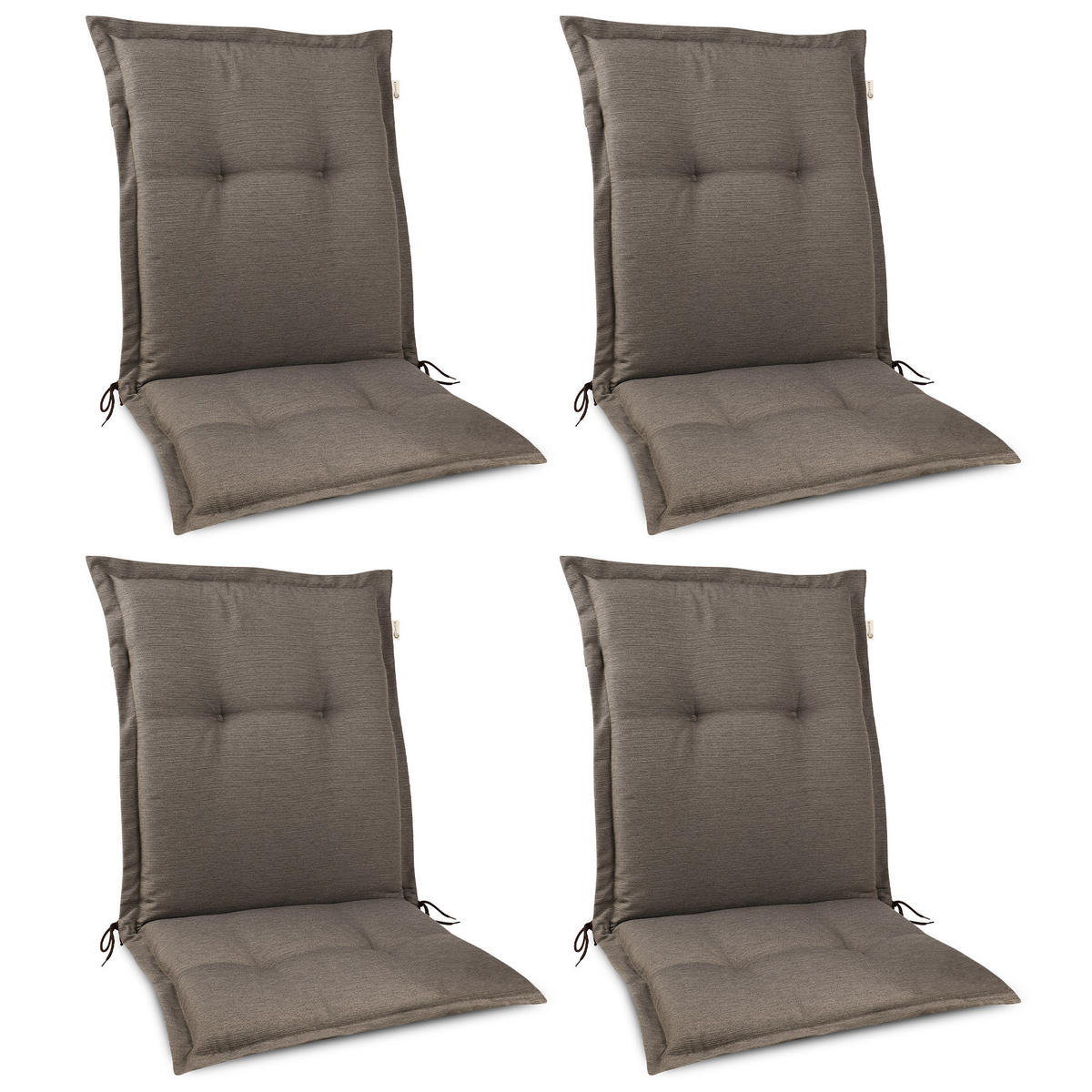 NIEDERLEHNERAUFLAGE HighLux NL 105/50/7cm Taupe 4tlg - Taupe, Textil (50/7/105cm) - Beautissu 