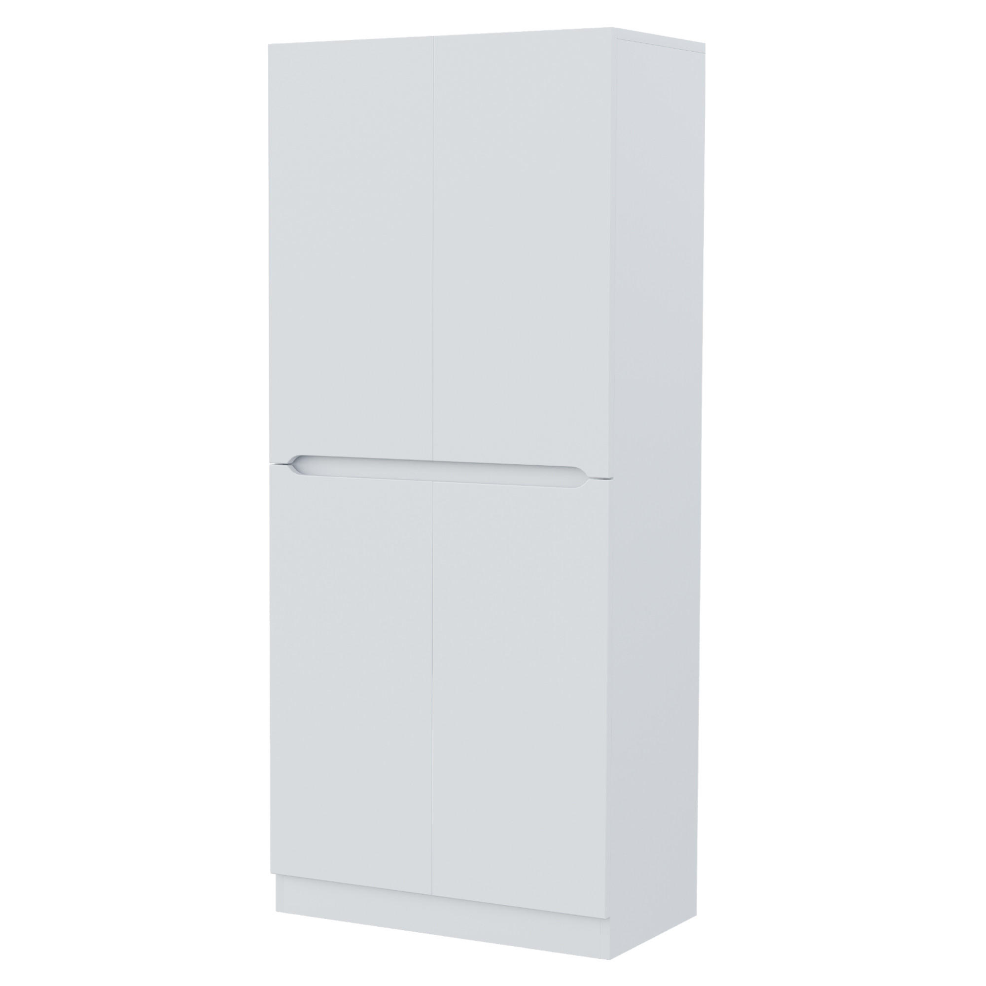 KLEIDERSCHRANK 70x40x170cm 2 Türen Stauraum Weiß - Weiß, Holz (70/170/40cm) - FLIEKS