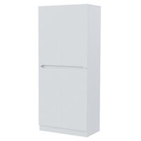 KLEIDERSCHRANK 70x40x170cm 2 Türen Stauraum Weiß - Weiß, Holz (70/170/40cm) - FLIEKS