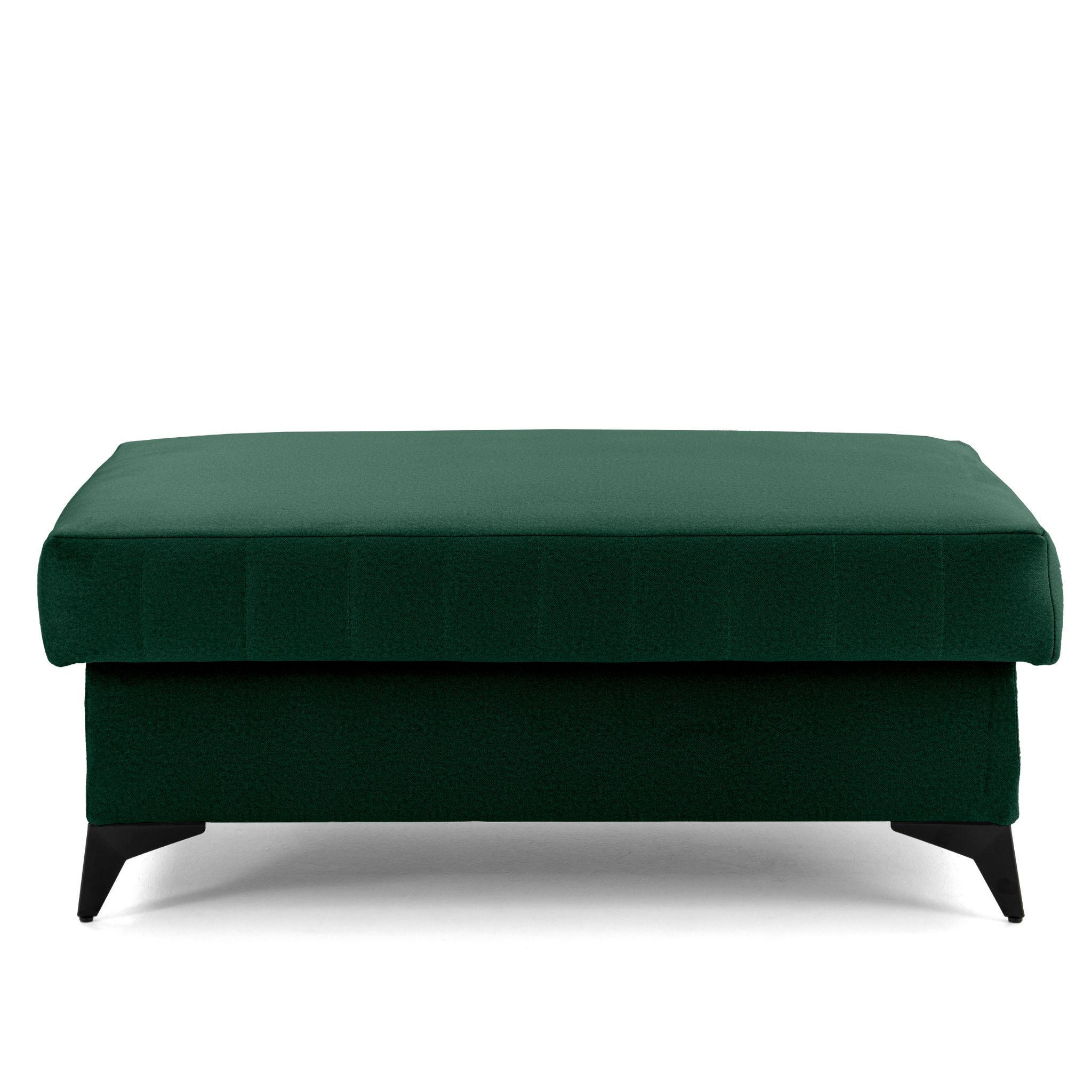 POUF PIERO 107 x 60 cm Velours Dunkelgrün - Dunkelgrün/Schwarz, Holz/Textil (107/43/60cm) - Muffo