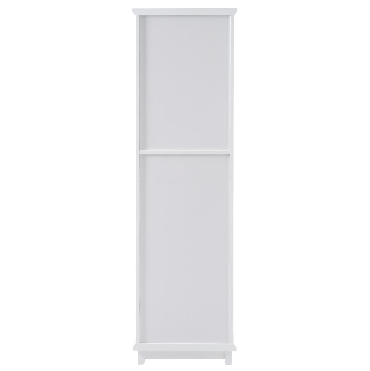 VITRINE 45/36/160 cm Weiß aus MDF und Glas mit Glastür - Weiß, Holzwerkstoff (36/160/45cm) - OKMYHOME