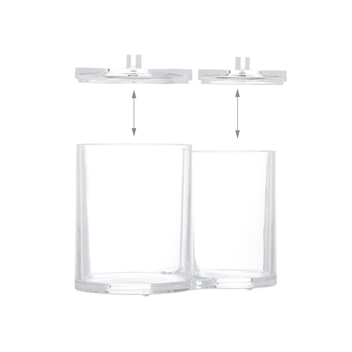 ACRYL Organizer - Transparent, Kunststoff (15/12/8.5cm) - Relaxdays