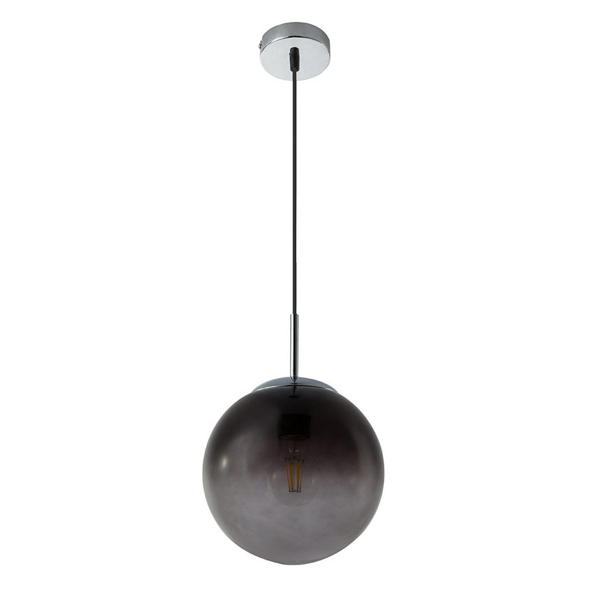 HÄNGELEUCHTE Glas Rauch Grau - Grau, Glas (20/20/120cm) - Globo Lighting