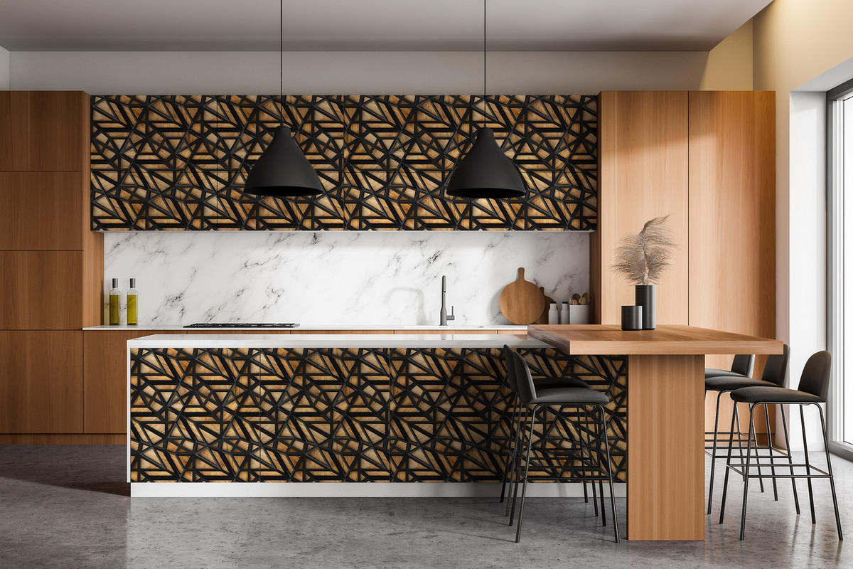 MÖBLAUFKLEBER 100x50 cm braun - Hellbraun, Kunststoff (100/50/0.1cm) - Wallfluent