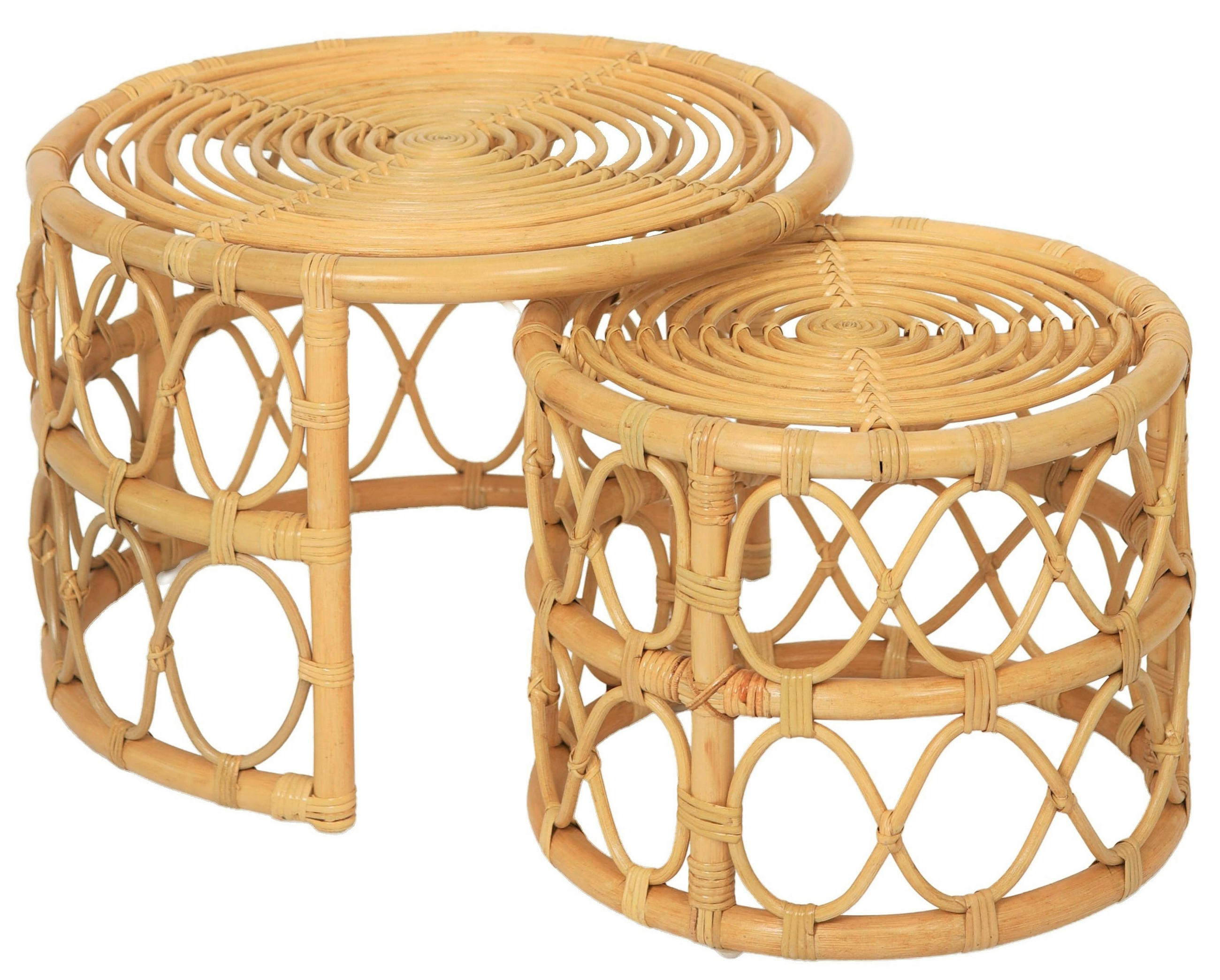 COUCHTISCH 2tlg. Rund Braun 60 x 60 x 41 cm / 45.5 x 45.5 x 36 cm - Braun, Holz (60/60/41cm) - Nordlys