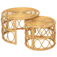 COUCHTISCH 2tlg. Rund Braun 60 x 60 x 41 cm / 45.5 x 45.5 x 36 cm - Braun, Holz (60/60/41cm) - Nordlys