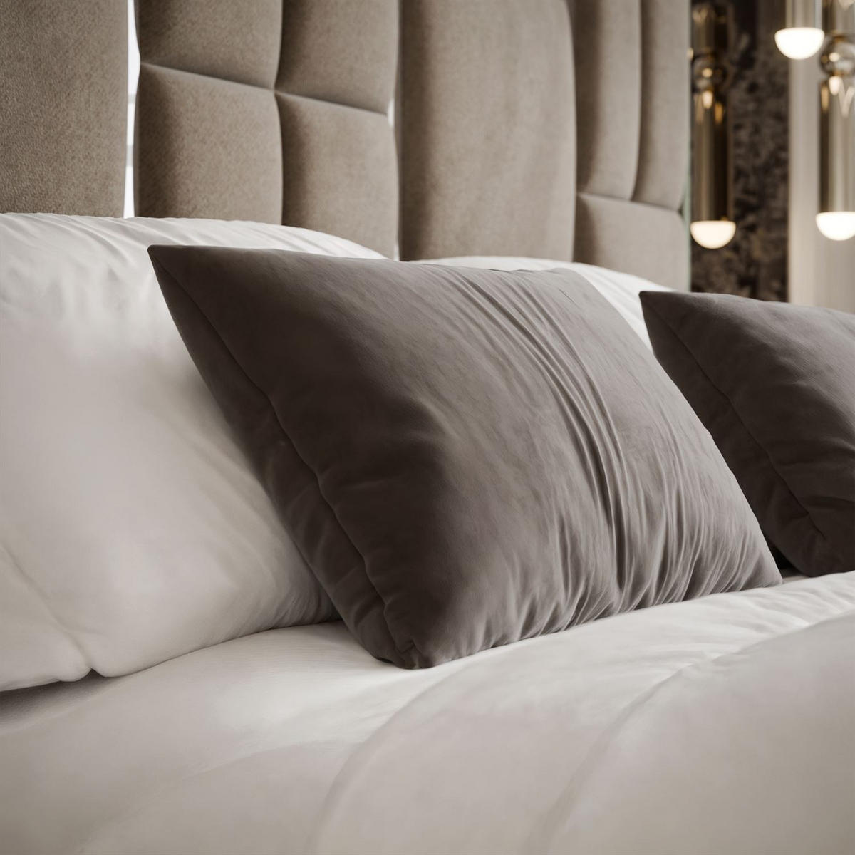 POLSTERBETT BRIGITTE SILVER mit Bettkasten 180x200 cm Element 06 - Beige, Textil (180/200cm) - Lookway