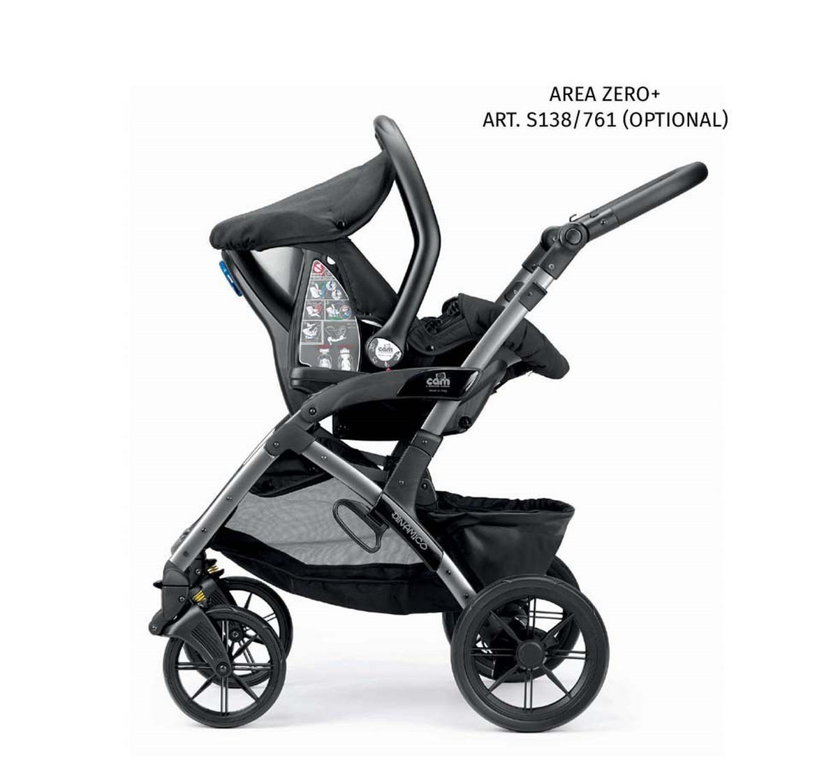 BABYSCHALE Area Zero+ Baby-Autositz - Schwarz, Kunststoff (64/58/45cm) - Cam il Mondo del Bambino S.p.A.