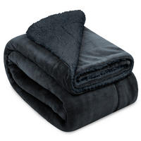 DECKE Alina 220/240 cm Anthrazit/Anthrazit - Anthrazit, Textil (220/240cm) - Beautissu 