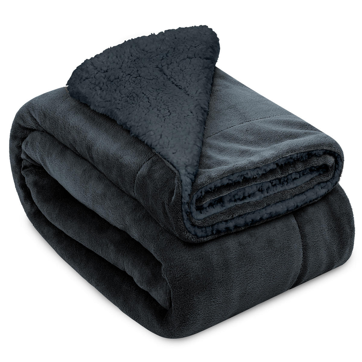 DECKE Alina 220/240 cm Anthrazit/Anthrazit - Anthrazit, Textil (220/240cm) - Beautissu 