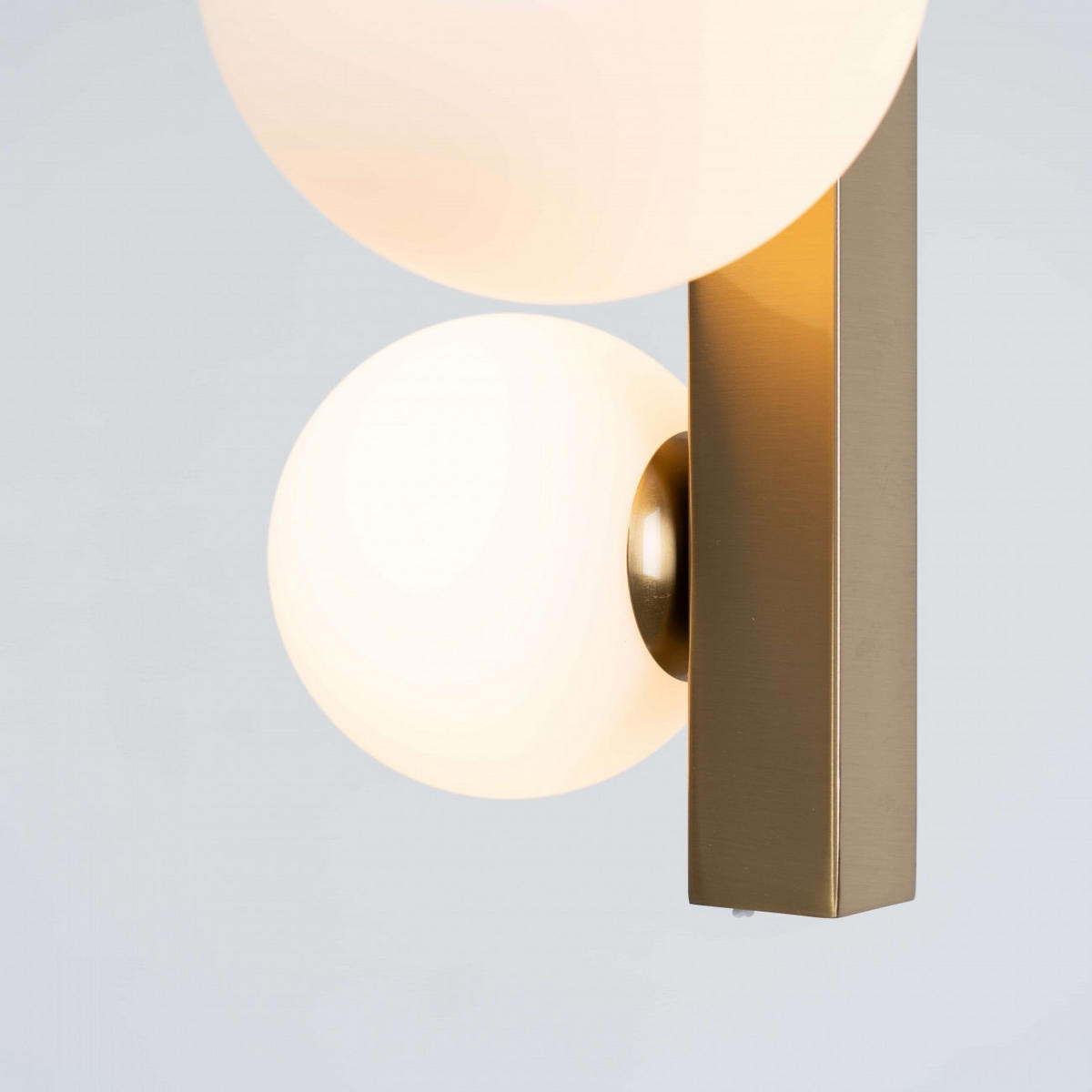 HÄNGELEUCHTE Oromia, Messing und Weiß, 56cm - Messingfarben, Glas (56/35/56cm) - KOSILUM