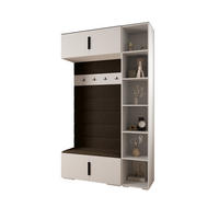 GARDEROBEN-SET 236,7/140/47 - Goldfarben/Schwarz, Holz/Kunststoff (140/236.7/47cm) - Abiks Möbel