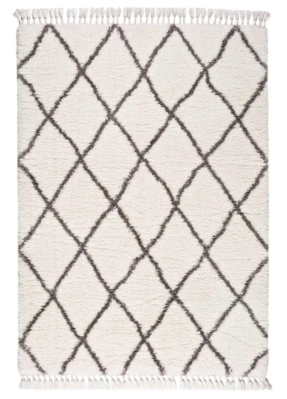 HOCHFLORTEPPICH Weiß Samira 120/170 cm - Weiß, Textil (120/170cm) - Atticgo