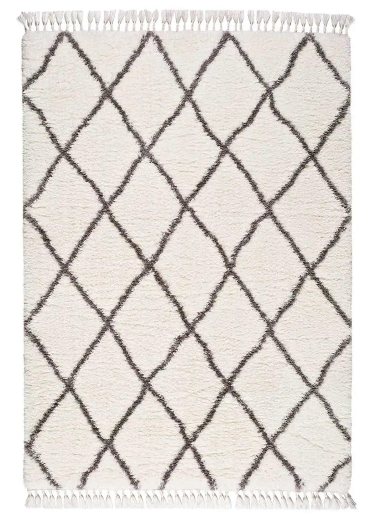 HOCHFLORTEPPICH Weiß Samira 120/170 cm - Weiß, Textil (120/170cm) - Atticgo