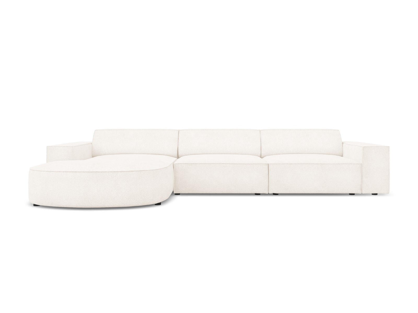 ECKSOFA links Jodie aus Boucle beige 4 Sitzplätze - Beige, Textil (166/284cm) - Micadoni