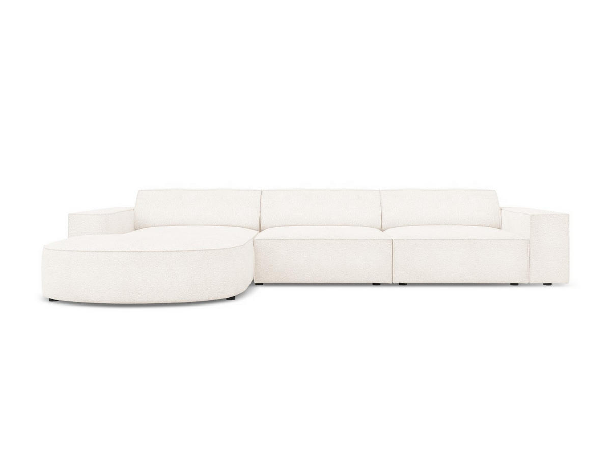 ECKSOFA links Jodie aus Boucle beige 4 Sitzplätze - Beige, Textil (166/284cm) - Micadoni