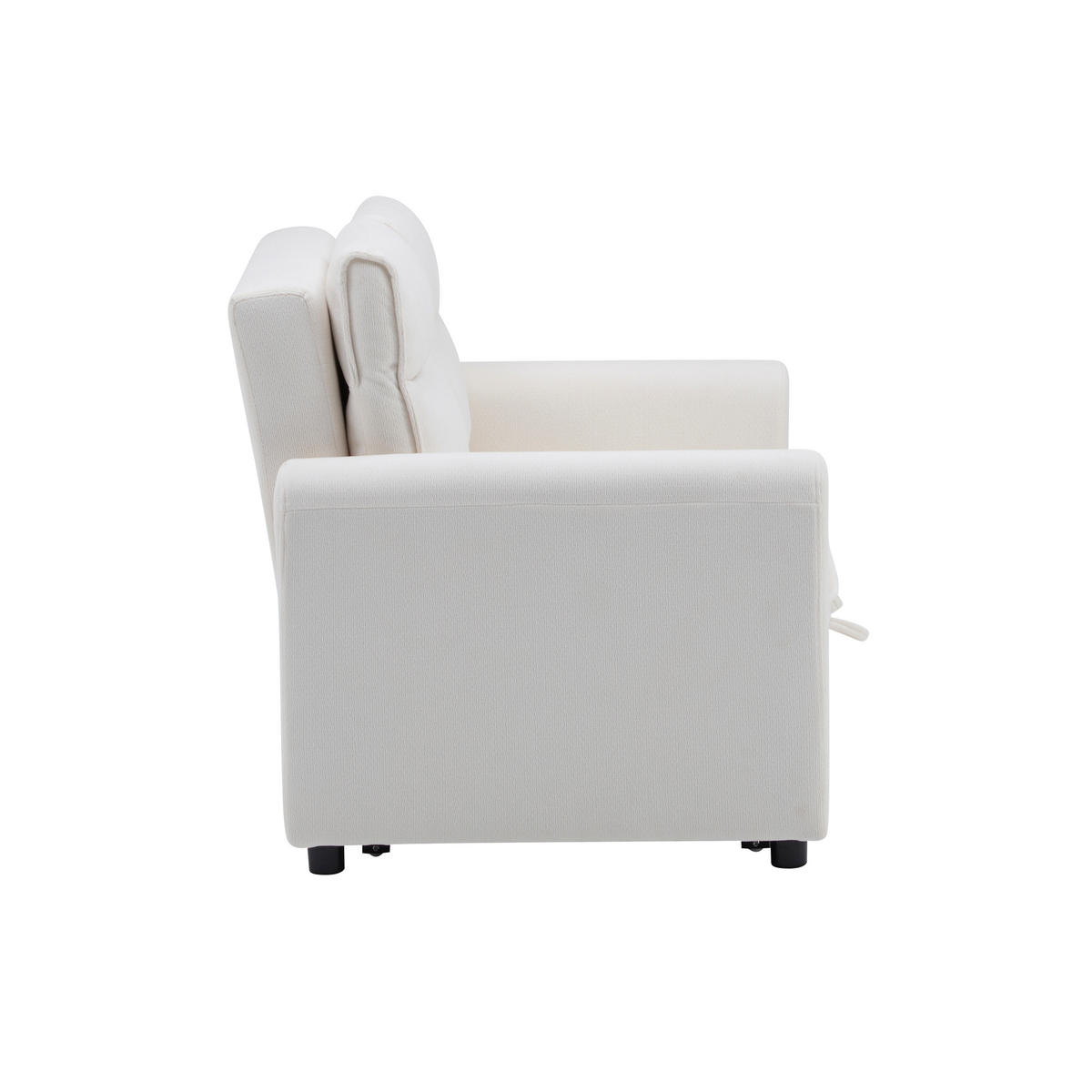 SCHLAFSOFA 2-Sitzer mit Ausziehfunktion und verstellbarer Rückenlehne Samt Beige 174/103/44 cm - Beige, Kunststoff (127/87/90cm) - OKWISH