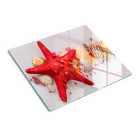 GLASPLATTE 60x52 cm Seesternschalen - Rot, Glas (60/52cm) - TULUP