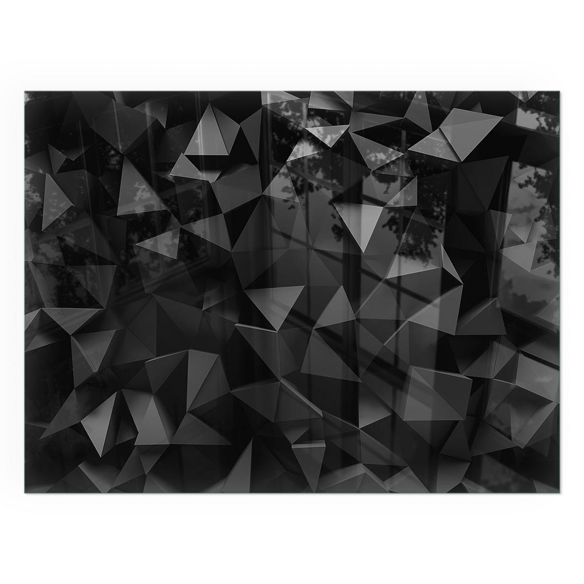 GLASPLATTE für Kamin 80x60 cm - Schwarz, Glas (80/60/0.4cm) - TULUP