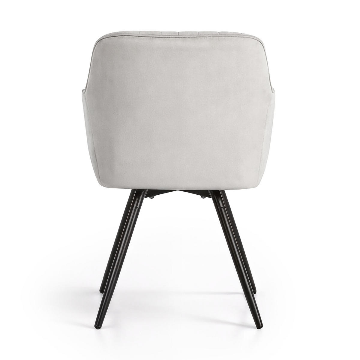 OTOČNÁ STOLIČKA, 4-dielna sada, sivá, čierna 55/83/58 - čierna/sivá, textil (55/83/58cm) - RAUMHIRSCH FURNITURE