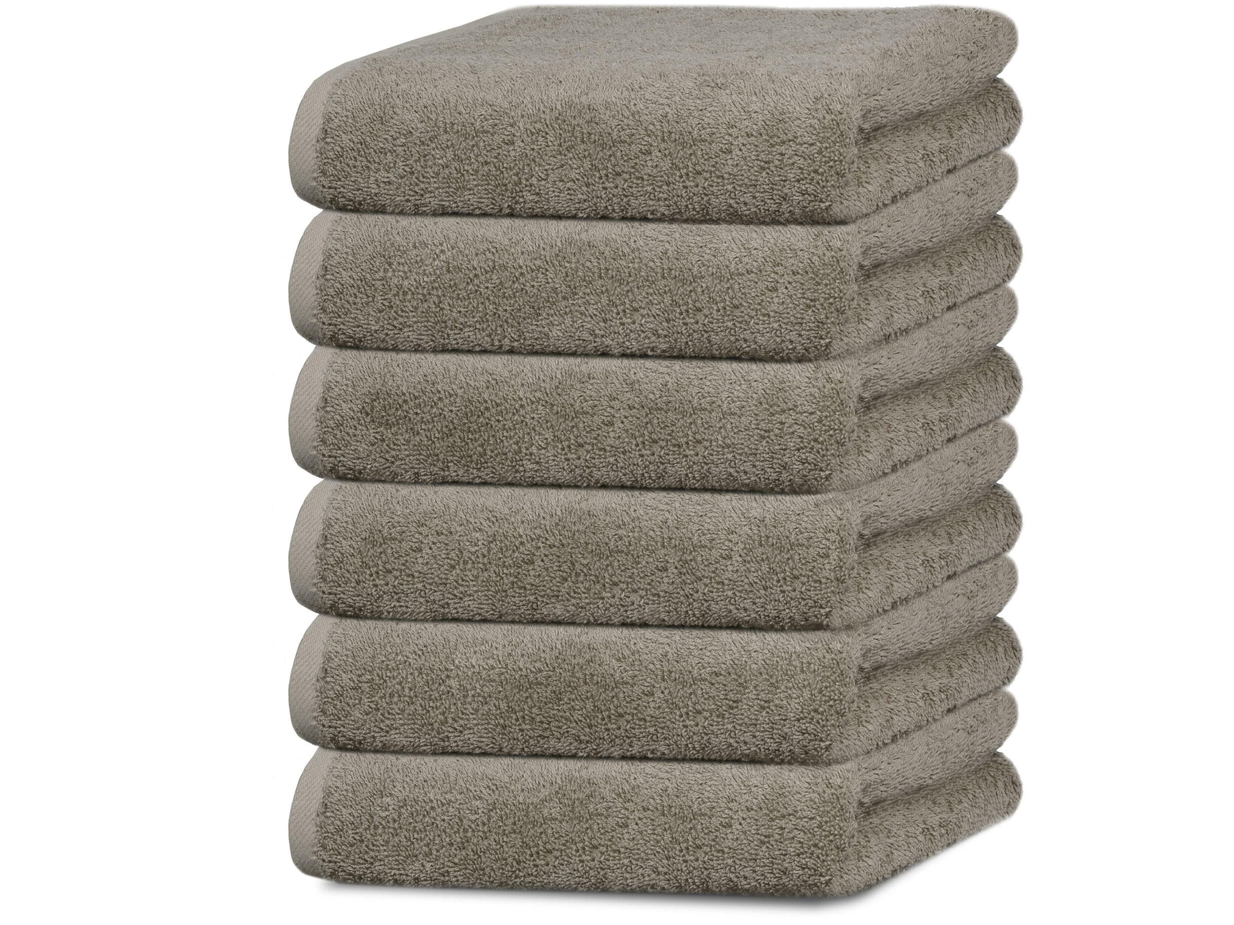 HANDTÜCHER, 6er-Set, 50x100 cm, 100% Baumwolle, Braun - Fango, Textil (50/100cm) - Zollner