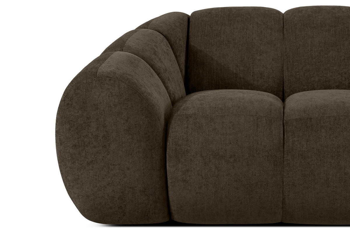 2-SITZER SOFA FLAVA, Braun - Braun, Holz/Holzwerkstoff (200/76/100cm) - KONSIMO®