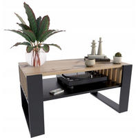 COUCHTISCH IGA Artisan Eiche-Schwarz 100/53,6/50 cm - Multicolor, Holzwerkstoff (53.6/100/50cm) - Matkam Möbel