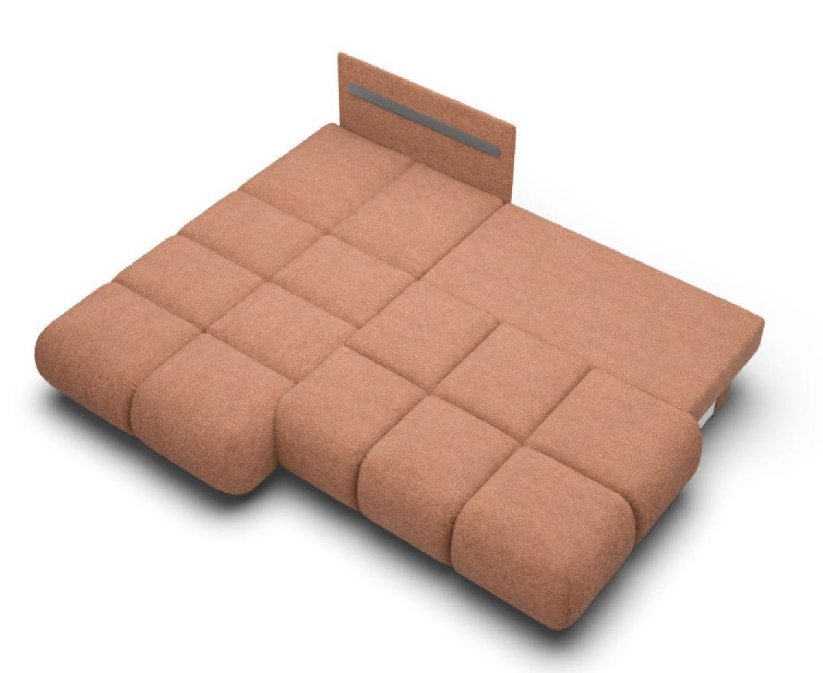 ECKSOFA Ceglasty MILA Ausziehbar Ohne Armlehnen Links - Orange, Textil (230/177cm) - Sepro Meble