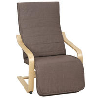 SESSEL Polyester Birkenholz Braun - Braun/Naturfarben, Holz/Birkenholz (94/100/66.5cm) - HOMCOM