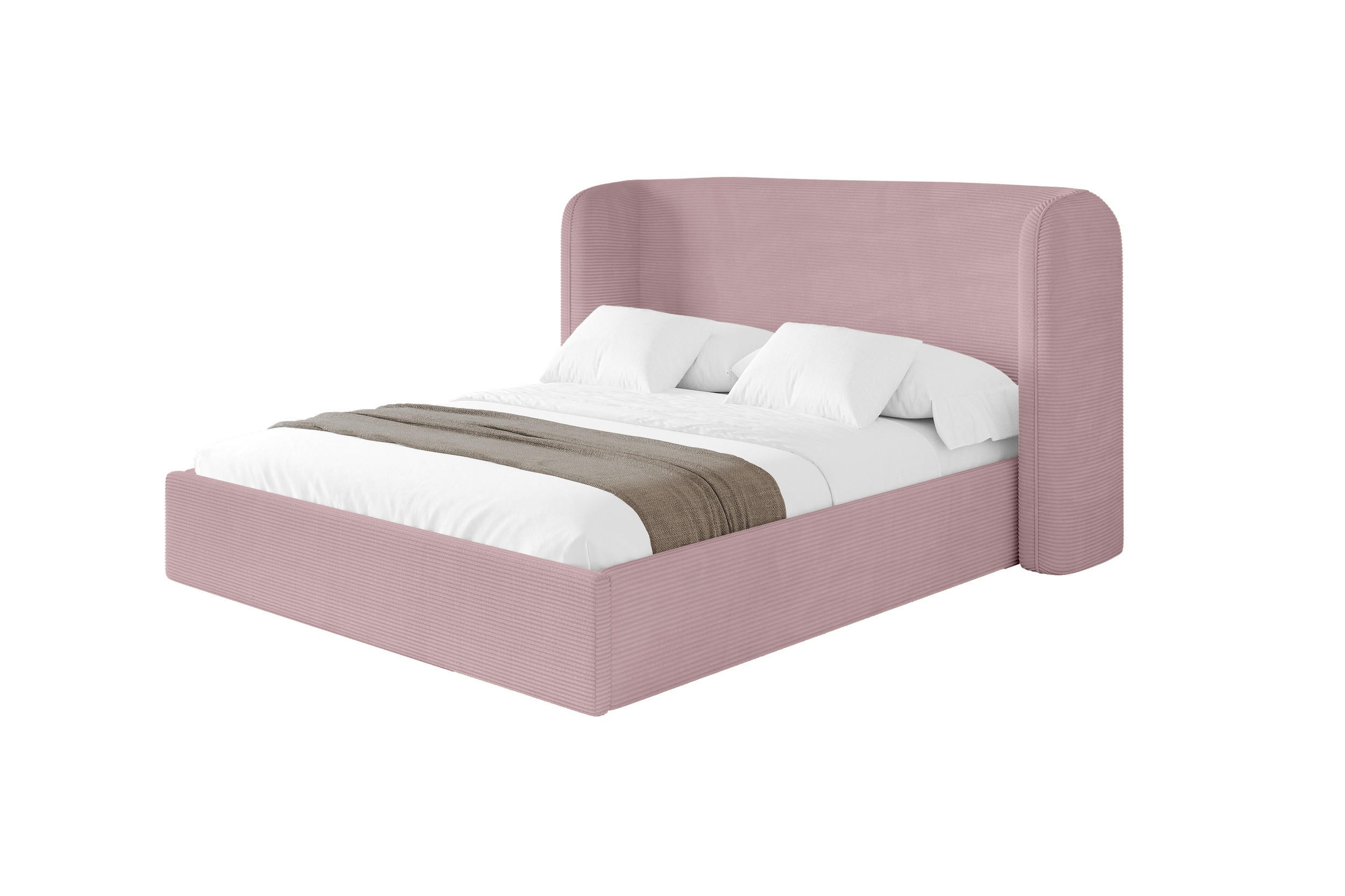 POLSTERBETT mit Bettkasten und Lattenrost, Bett mit Matratze H3/H4 - ESTI 140x200 Rosa - Rosa, Holzwerkstoff/Textil (140/200cm) - ALTDECOR
