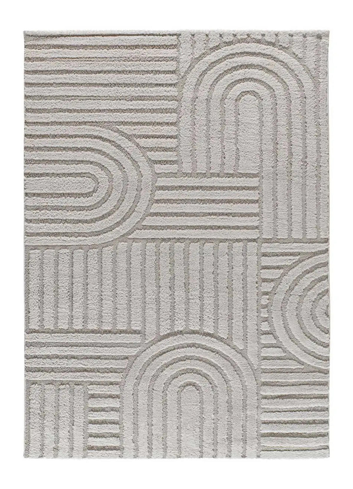 WEBTEPPICH Grau Juno 126/190 cm - Hellgrau, Naturmaterialien/Textil (126/190cm) - Atticgo